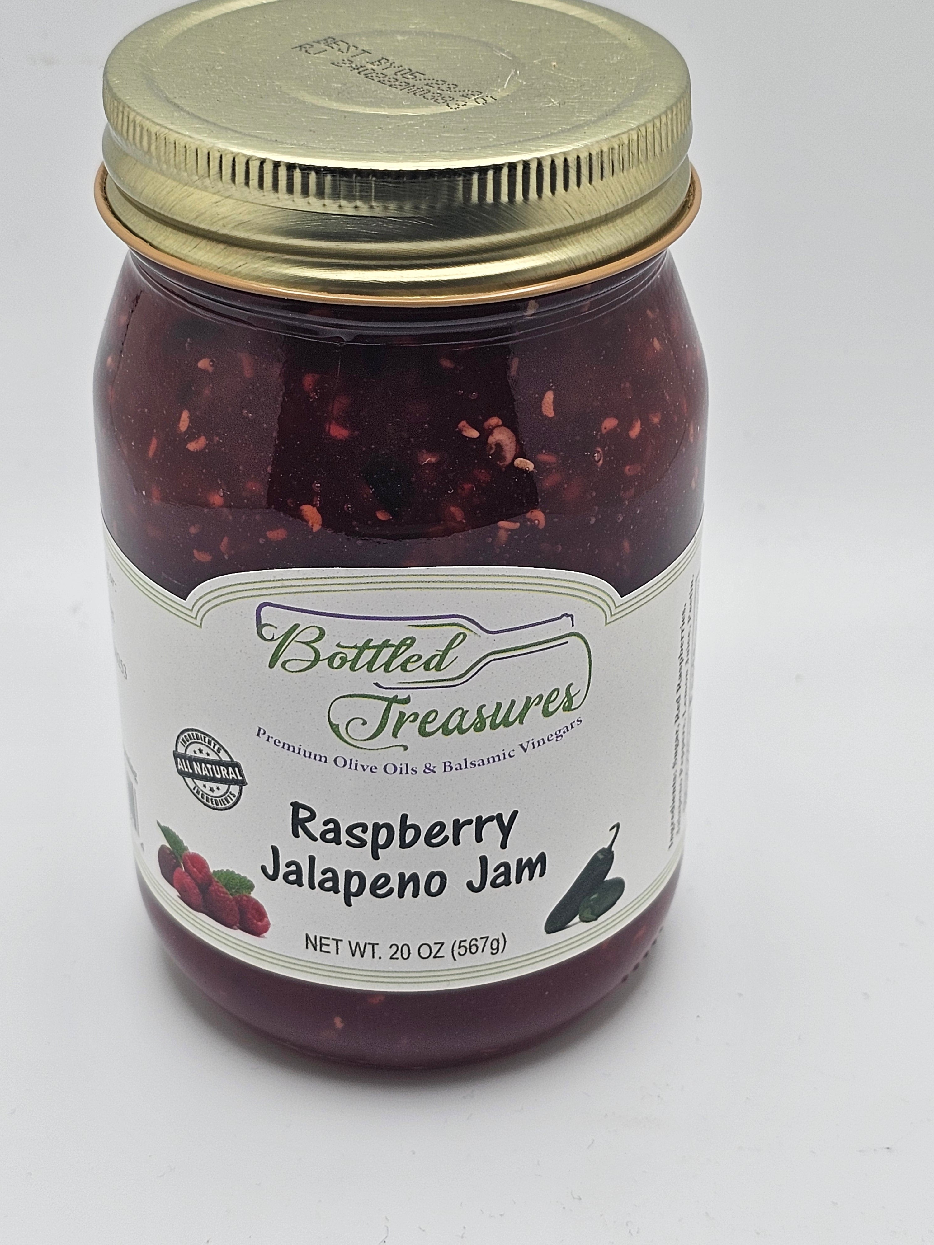 Jalepno Raspberry Jam Label Raspberry Jalapeno Jam – Bottled Treasures
